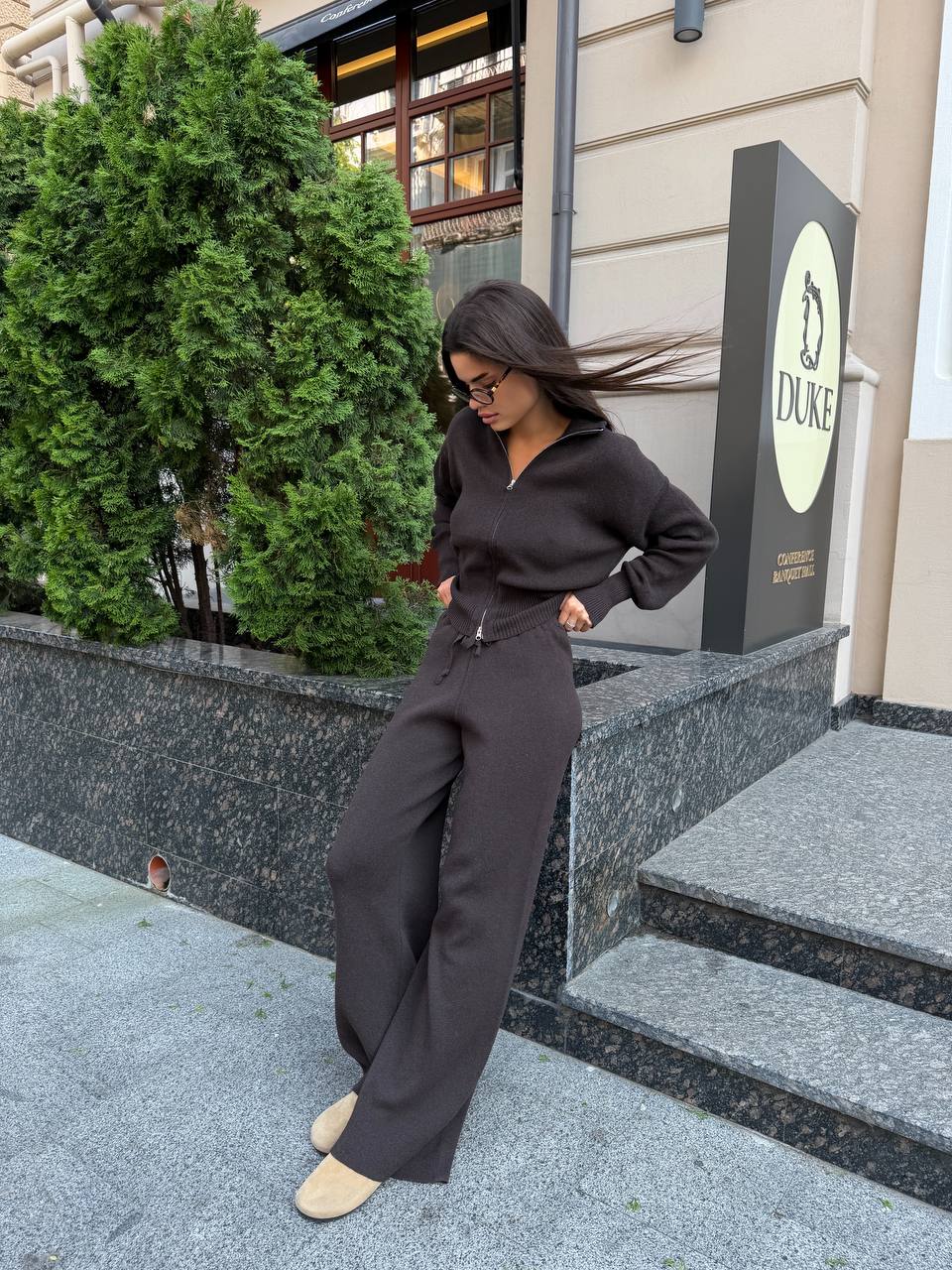 Cotton knit tracksuit