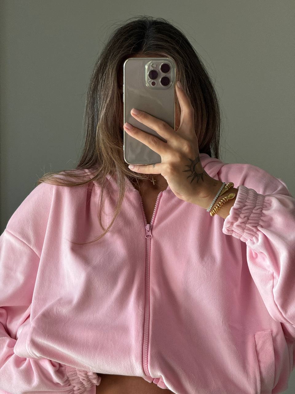 Velour Tracksuit Pink