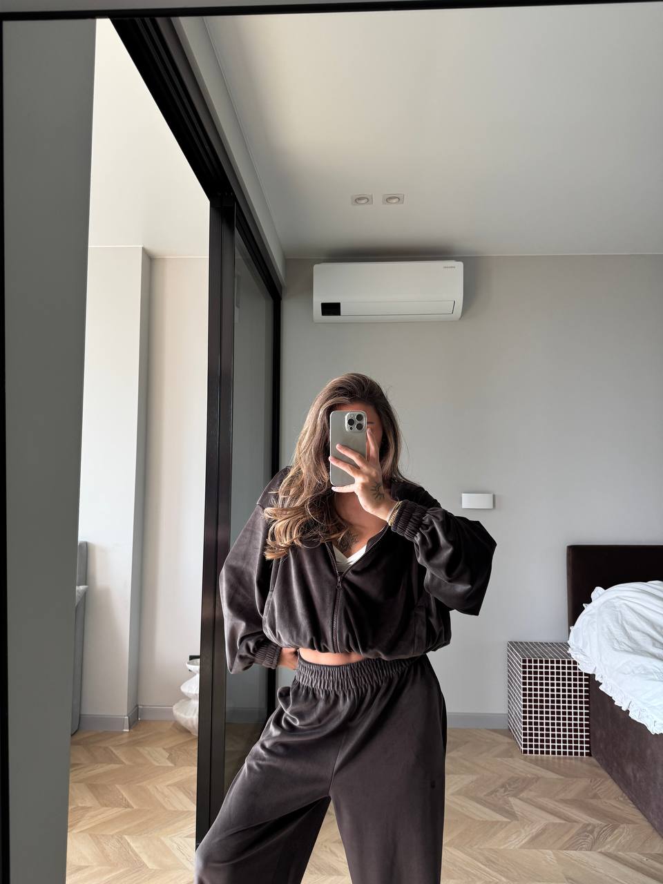 Velour Tracksuit Brown