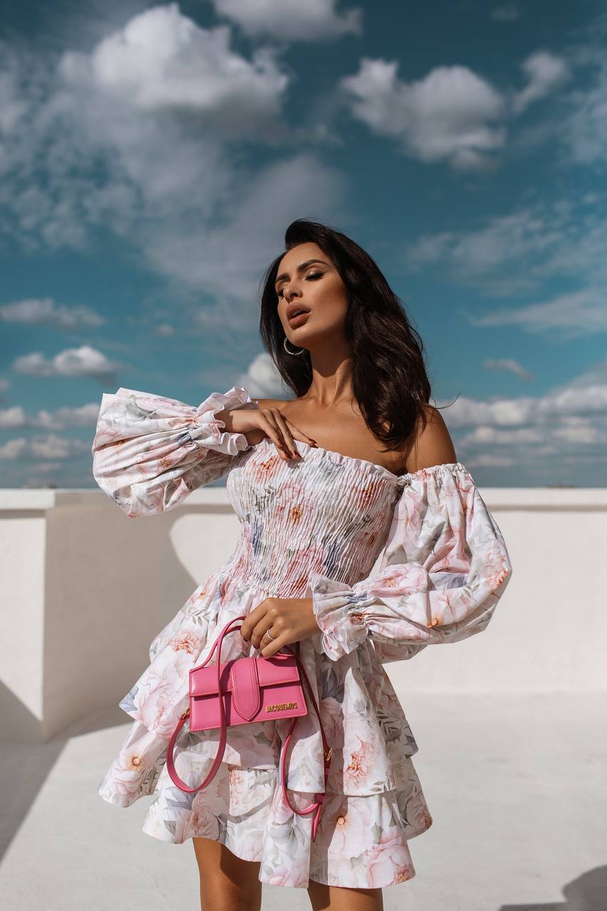 Floral Off-Shoulder Mini Dress
