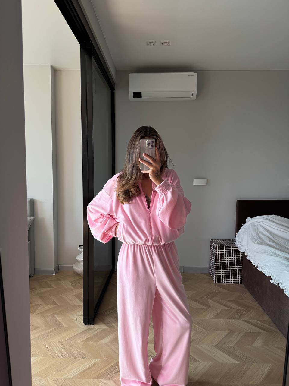 Velour Tracksuit Pink