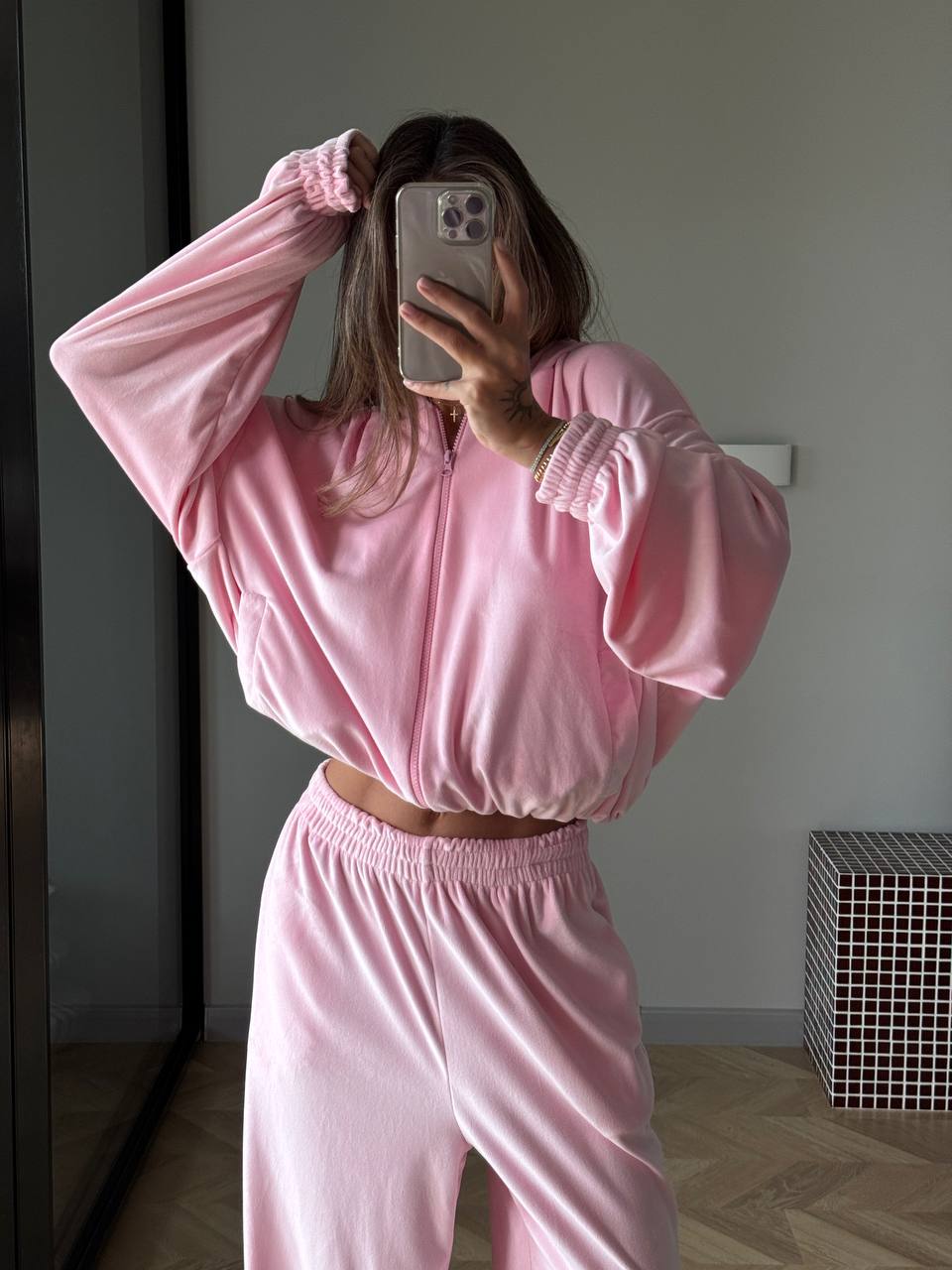 Velour Tracksuit Pink