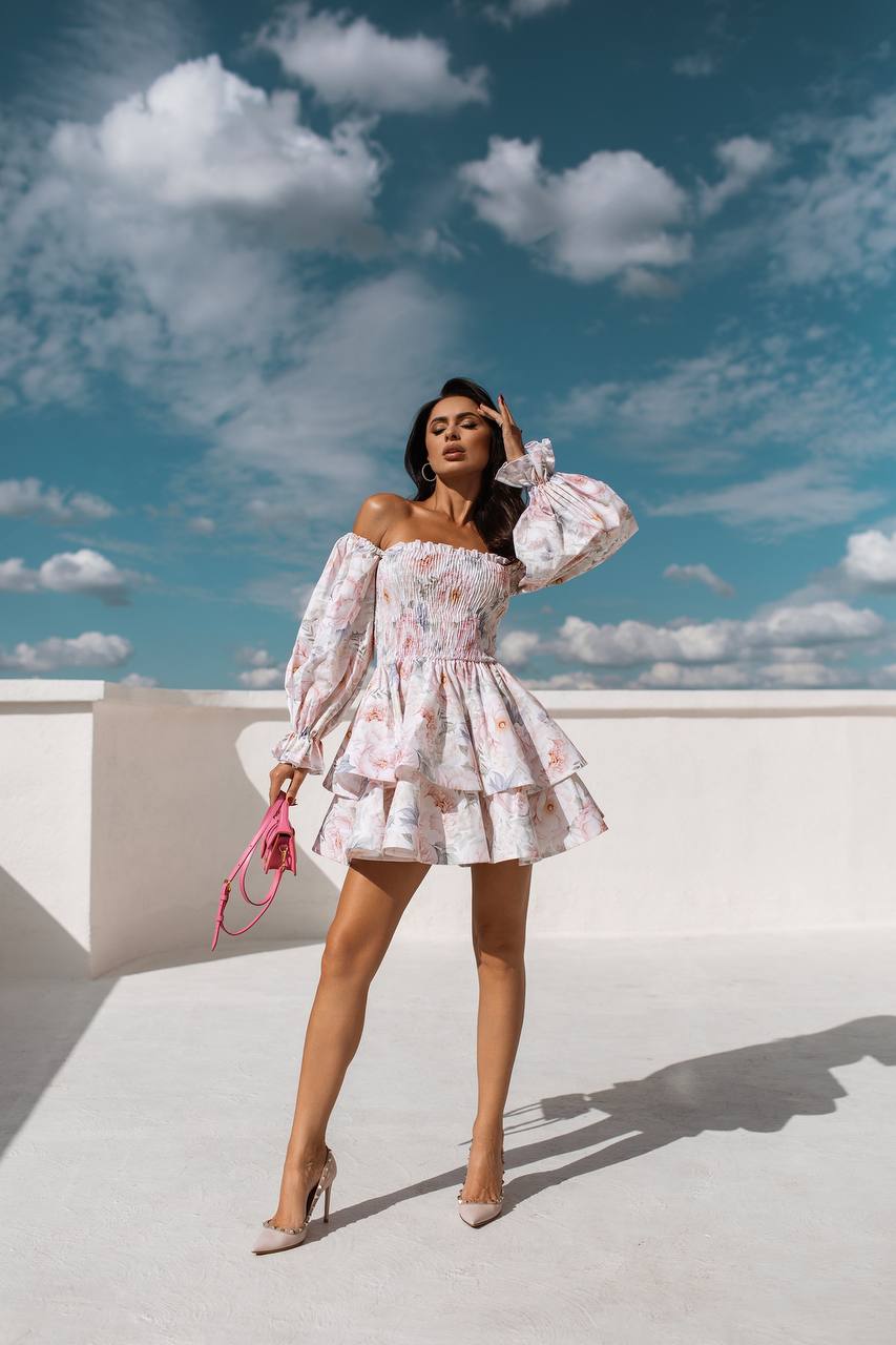 Floral Off-Shoulder Mini Dress