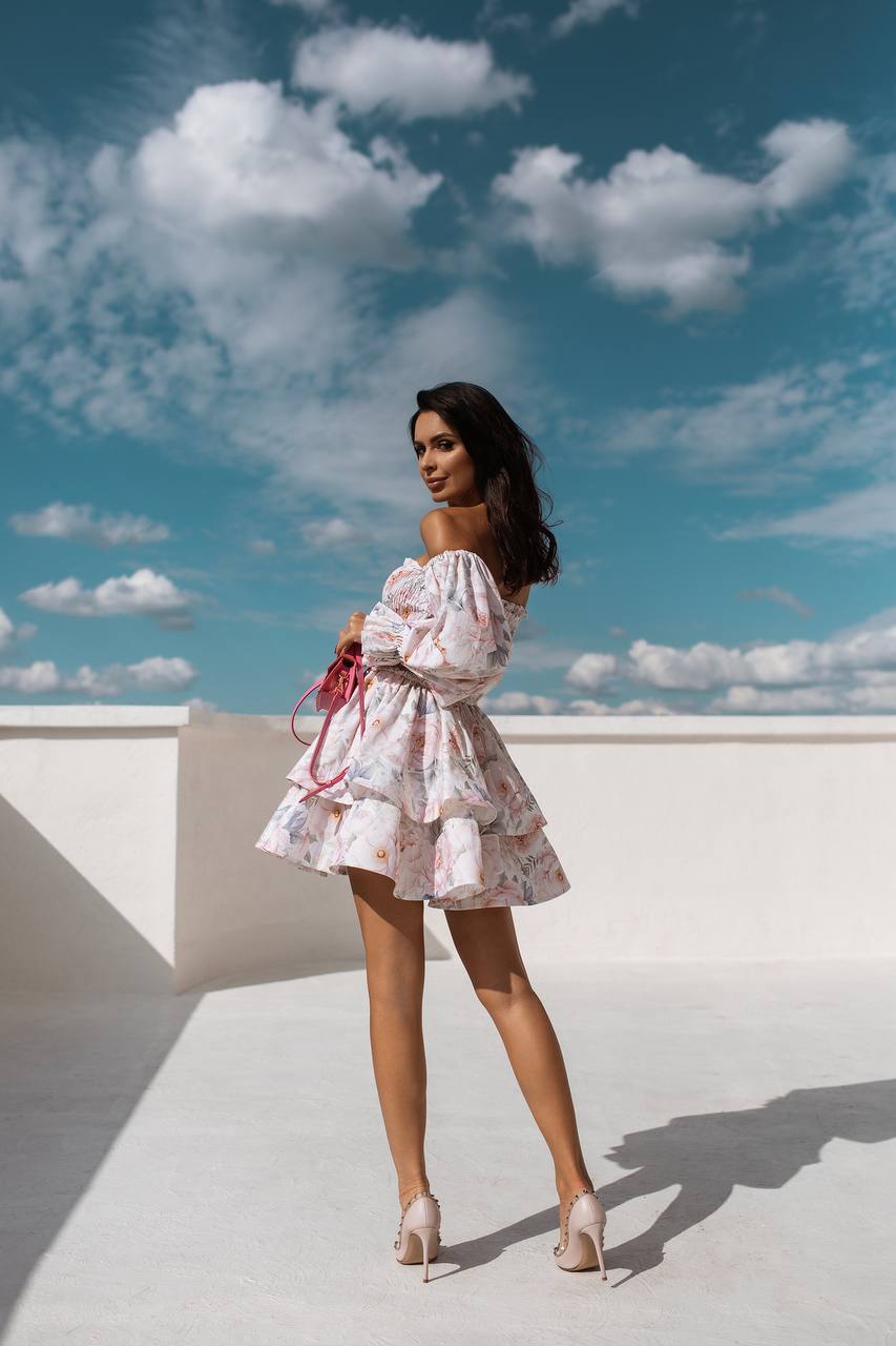 Floral Off-Shoulder Mini Dress