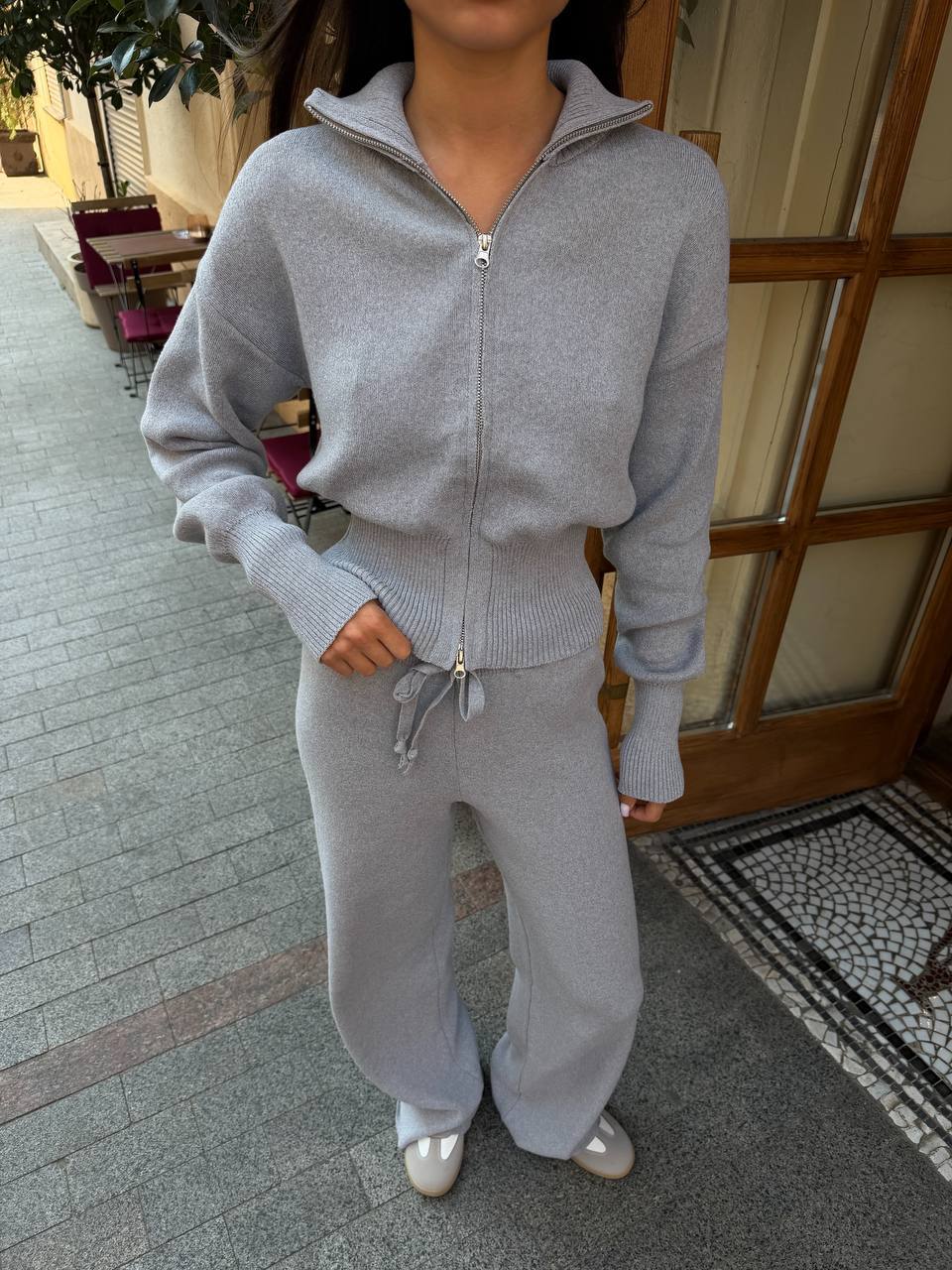 Cotton knit tracksuit