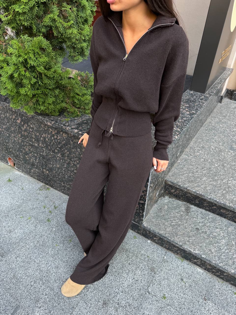 Cotton knit tracksuit