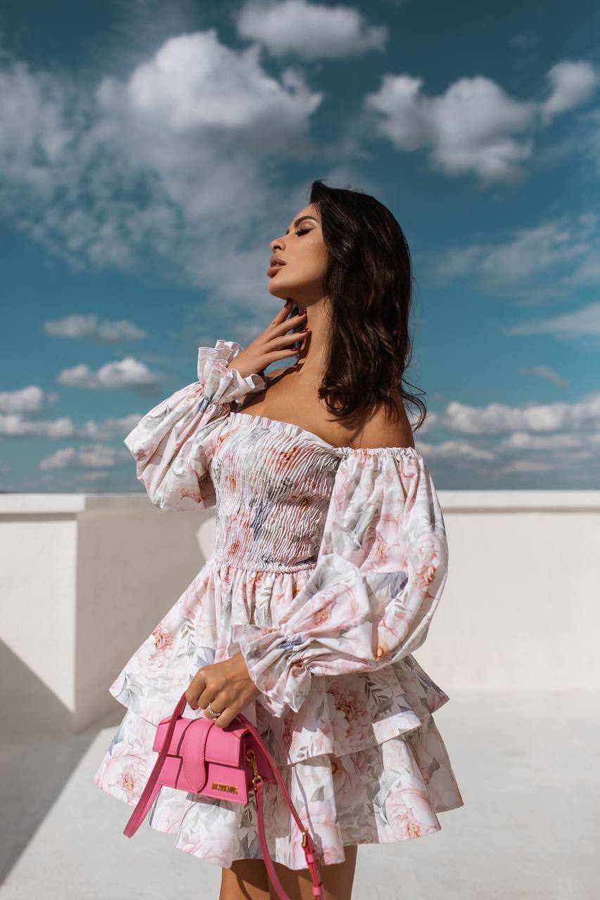 Floral Off-Shoulder Mini Dress