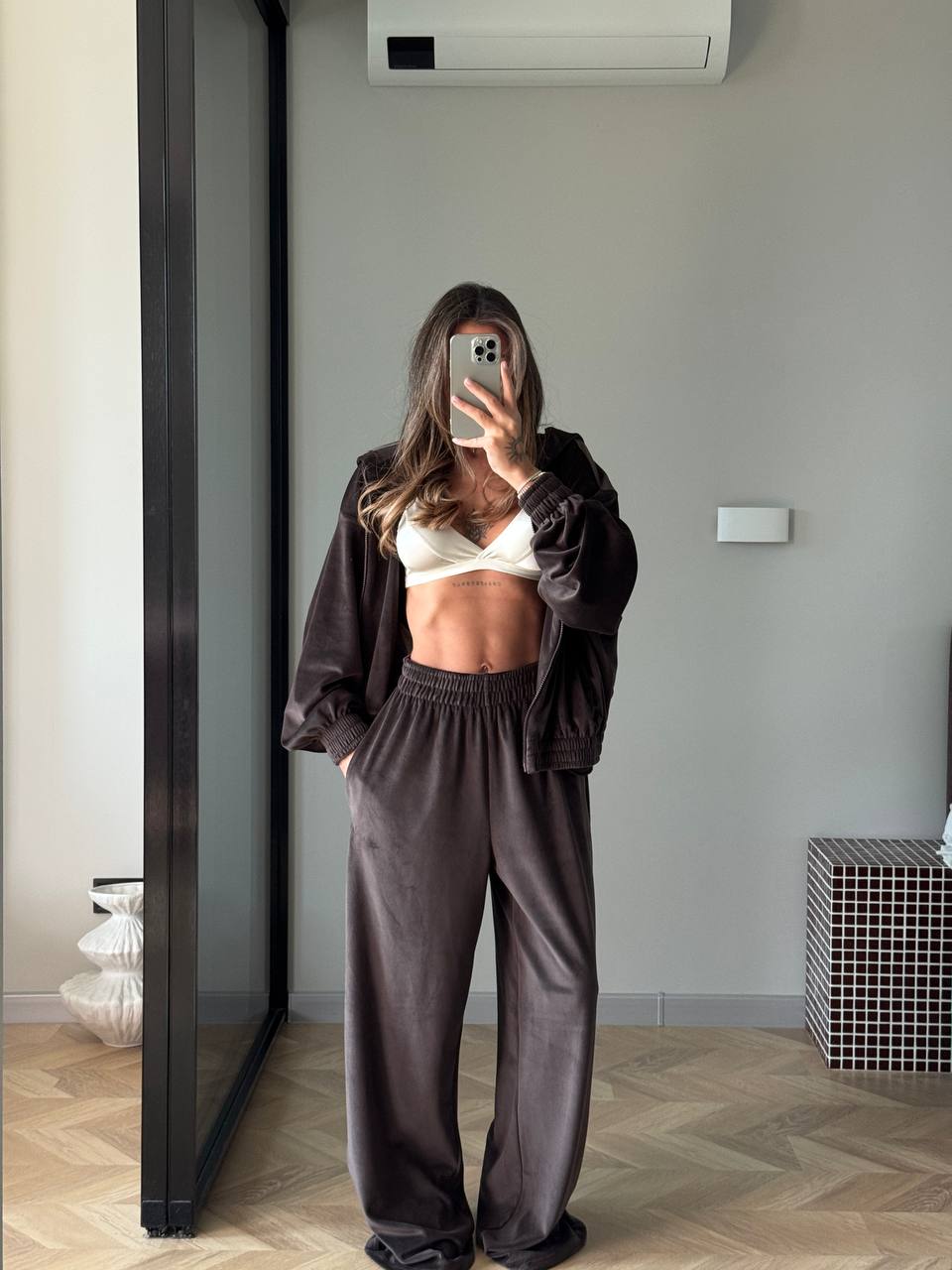 Velour Tracksuit Brown