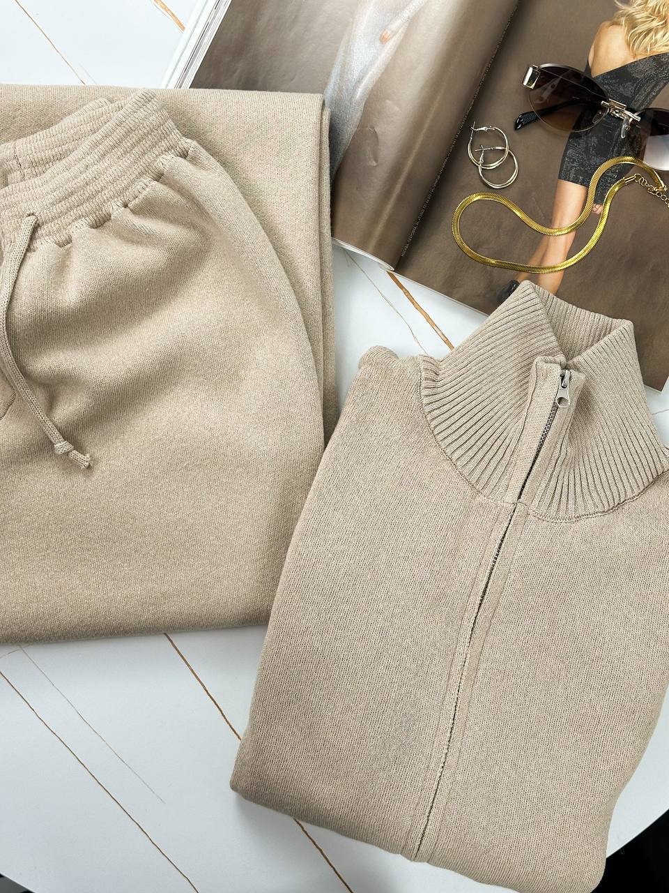 Cotton knit tracksuit